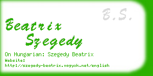 beatrix szegedy business card